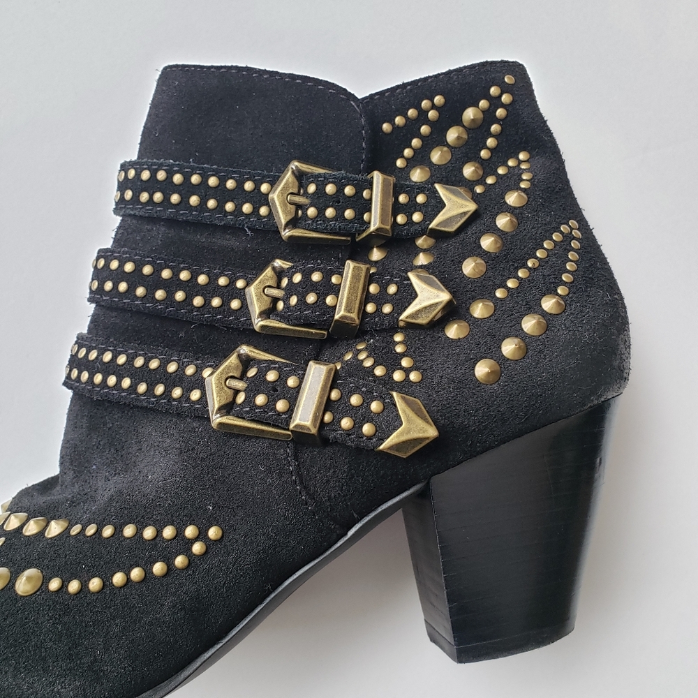 Ash Joyce Suede Studded Motif Booties Size 7 - Picture 3 of 12